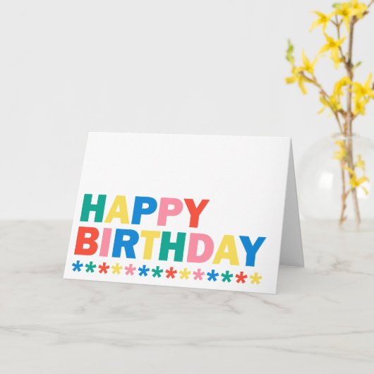 Carte Joyeux anniversaire (Fleur jaune)