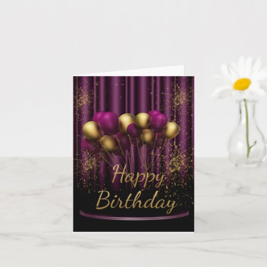 Carte Joyeux anniversaire (Petite plante)