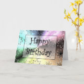 Carte Joyeux anniversaire (Fleur jaune)