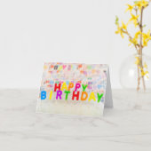 Carte Joyeux anniversaire (Fleur jaune)