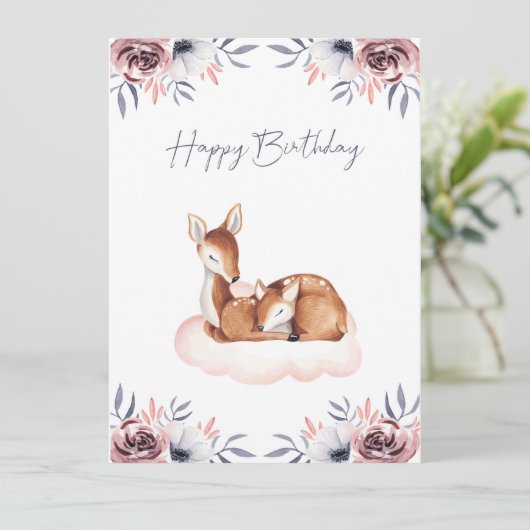 Carte Joyeux anniversaire (Debout devant)