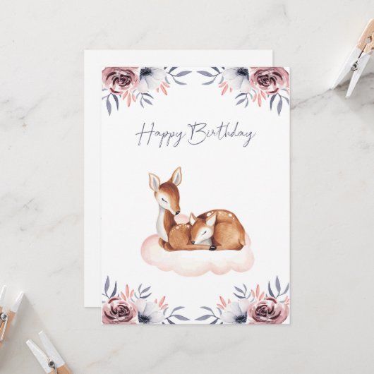 Carte Joyeux anniversaire (Devant/Arrière en situation)