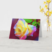 CARTE JOYEUX ANNIVERSAIRE ! (Fleur jaune)