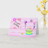 Carte Joyeux anniversaire (Fleur jaune)