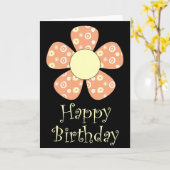 Carte Joyeux anniversaire (Fleur jaune)