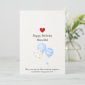 Carte Joyeux Anniversaire (Debout devant)