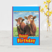 Carte Joyeux anniversaire (Fleur jaune)