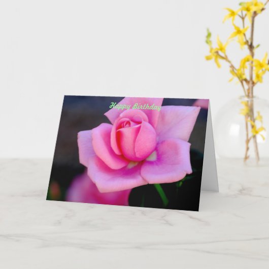 Carte Joyeux anniversaire (Fleur jaune)