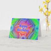 Carte Joyeux anniversaire (Fleur jaune)