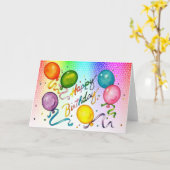 Carte Joyeux anniversaire (Fleur jaune)