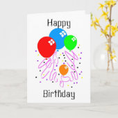 Carte Joyeux anniversaire (Fleur jaune)