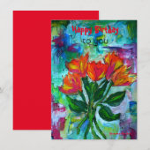 Carte Joyeux anniversaire (Devant / Derrière)