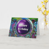 Carte Joyeux anniversaire (Fleur jaune)