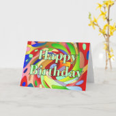 Carte Joyeux anniversaire (Fleur jaune)