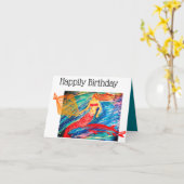 Carte Joyeux anniversaire (Fleur jaune)