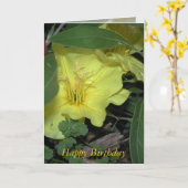 Carte Joyeux anniversaire (Fleur jaune)