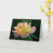 Carte Joyeux anniversaire (Fleur jaune)