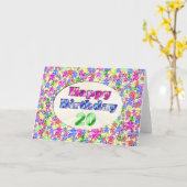 Carte Joyeux anniversaire (Fleur jaune)