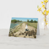 Carte Joyeux anniversaire (Fleur jaune)