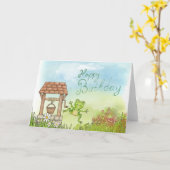 Carte Joyeux anniversaire (Fleur jaune)