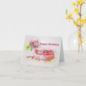 Carte Joyeux anniversaire (Fleur jaune)