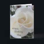 Carte Joyeux anniversaire<br><div class="desc">A perfect white rose, et a beautiful verse and quote inside, this is all you need to make your Mother happy on her birthday ! Vous pouvez être customize the inside verse if you want.</div>