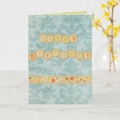 Carte Joyeux anniversaire (Fleur jaune)