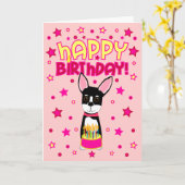 Carte Joyeux anniversaire (Fleur jaune)