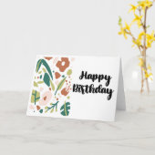 Carte Joyeux anniversaire (Fleur jaune)
