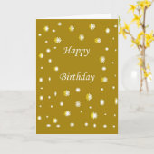 Carte Joyeux anniversaire (Fleur jaune)