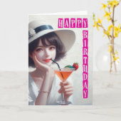 Carte Joyeux anniversaire (Fleur jaune)