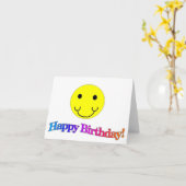 Carte Joyeux anniversaire (Fleur jaune)