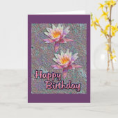 Carte Joyeux anniversaire (Fleur jaune)