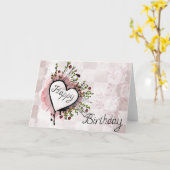 Carte Joyeux Anniversaire (Fleur jaune)