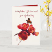 Carte Joyeux anniversaire (Fleur jaune)