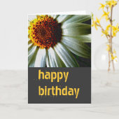 Carte Joyeux anniversaire (Fleur jaune)