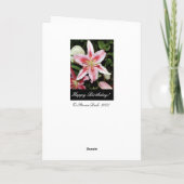 Carte Joyeux anniversaire ! | (Dos)