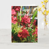 Carte Joyeux anniversaire (Fleur jaune)