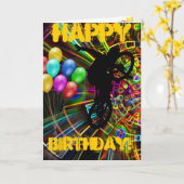 CARTE JOYEUX ANNIVERSAIRE ! (Fleur jaune)