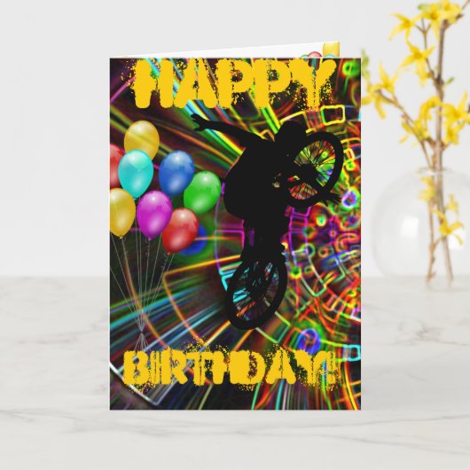 CARTE JOYEUX ANNIVERSAIRE ! (Fleur jaune)