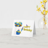 Carte Joyeux anniversaire (Fleur jaune)