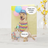 Carte Joyeux anniversaire (Fleur jaune)