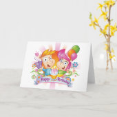 Carte Joyeux anniversaire (Fleur jaune)