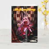 Carte Joyeux anniversaire (Fleur jaune)