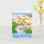 Carte Joyeux anniversaire (Fleur jaune)