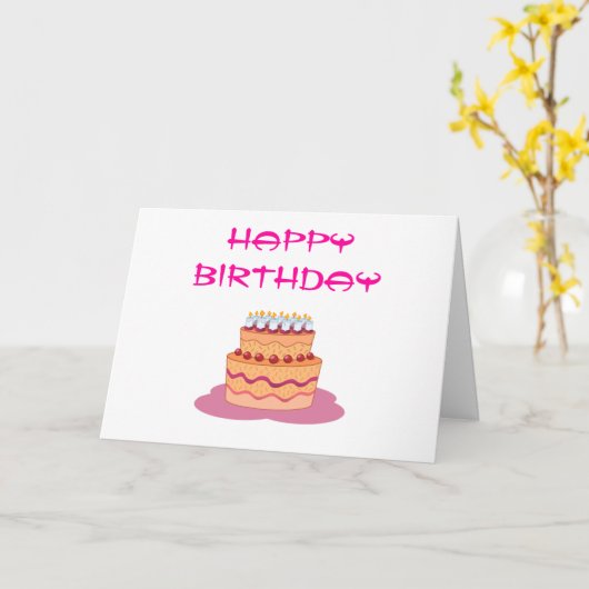 Carte Joyeux anniversaire (Fleur jaune)
