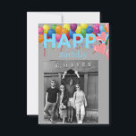 Carte Joyeux anniversaire<br><div class="desc">Bonne carte d'anniversaire, photo et couleur au sommet, belle conception</div>