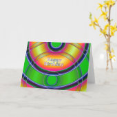 Carte Joyeux anniversaire (Fleur jaune)