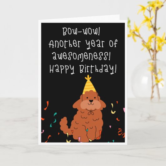 Carte Joyeux anniversaire (Fleur jaune)