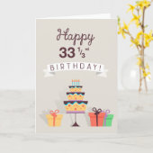 Carte Joyeux anniversaire 1 (Fleur jaune)